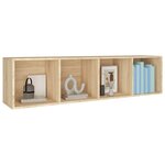 vidaXL Bibliothèque/Meuble TV Chêne sonoma 36 x 30 x 143 cm Aggloméré