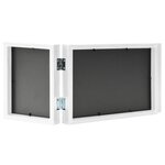 vidaXL Cadre photo dépliable Blanc 28x18 cm+2x(13x18 cm)