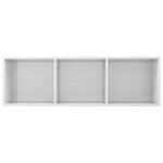 vidaXL Bibliothèque/Meuble TV Blanc brillant 36x30x114 cm Aggloméré