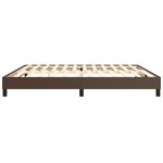 vidaXL Sommier à ressorts de lit Marron 200x200 cm Similicuir
