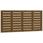 vidaXL Tête de lit murale Marron miel 141x3x63 cm Bois massif de pin
