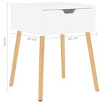vidaXL Tables de chevet 2 Pièces Blanc 40x40x56 cm Aggloméré
