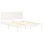 vidaXL Cadre de lit Blanc Bois de pin massif 160x200 cm