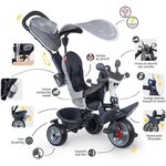 Smoby - Tricycle Baby Driver Plus Gris - Vélo Evolutif Enfant Des 10 Mois - Roues Silencieuses - Frein de Parking