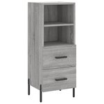 vidaXL Buffet Sonoma gris 34 5x34x90 cm Bois d'ingénierie