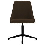 vidaXL Chaises pivotantes à manger lot de 4 marron foncé tissu