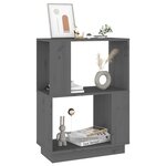 vidaXL Bibliothèque/Séparateur de pièce Gris 51x25x70 cm Pin solide