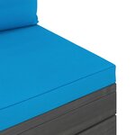 vidaXL Salon palette de jardin 6 Pièces avec coussins Bois de pin massif