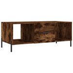 vidaXL Table basse chêne fumé 102x50x40 cm bois d'ingénierie