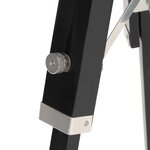 vidaXL Lampadaire à trépied Noir Bois de manguier massif 69 cm