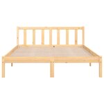 vidaXL Cadre de lit Bois de pin massif 140x190 cm