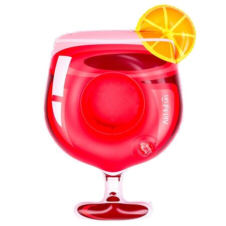 Porte boisson gonfable pour piscine ou plage  flotteur  accessoire d'eau - cocktail passion 29x20cm