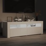 vidaXL Meuble TV avec lumières LED blanc 120x35x40 cm