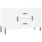 vidaXL Buffet blanc brillant 100x36x60 cm bois d'ingénierie