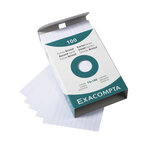 Étui de 100 fiches bristol ligné non perforé 74x105mm Blanc EXACOMPTA
