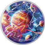 Pièce de monnaie en argent 1 dollar g 31.1 (1 oz) millésime 2023 glowing galaxy american eagle