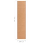 vidaXL Tapis BCF Beige 100x500 cm