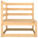 vidaXL Canapé d'angle de jardin bois de pin massif