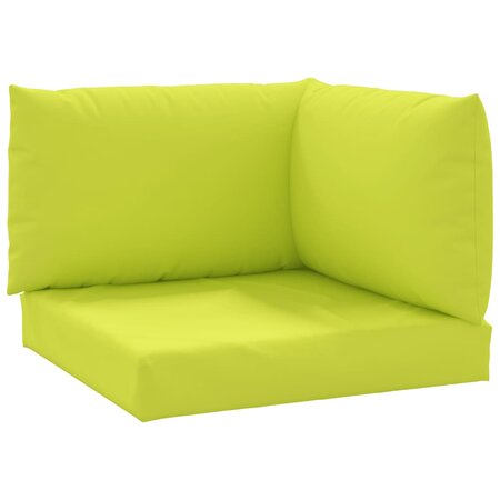 vidaXL Coussins de palette 3 Pièces vert vif tissu oxford