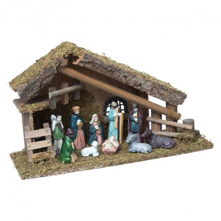 Féerie Lights Crèche de Noël avec 10 Santons