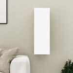 vidaXL Meuble TV Blanc 30 5x30x90 cm Aggloméré