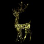 vidaXL Décorations de Noël de renne Acrylique 2 Pièces 120 cm Blanc chaud