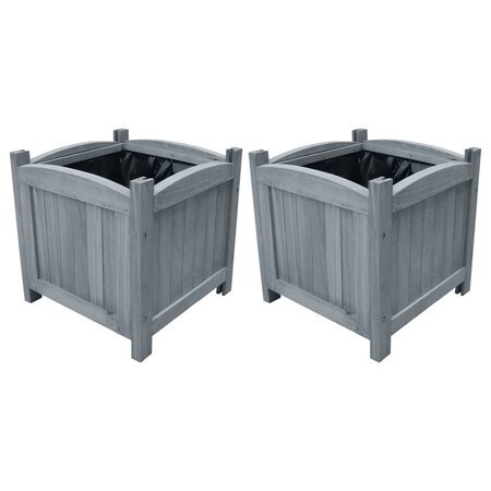 vidaXL Lits surélevés de jardin 2 Pièces 30x30x30 cm Bois de sapin massif