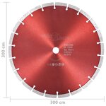 vidaXL Disque de coupe diamanté Acier 300 mm