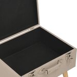 vidaXL Tabourets de rangement 3 Pièces Beige Tissu
