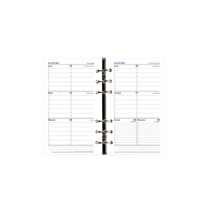 Recharge Agenda Organiseur Timer 17 HORIZ FR 10 x 17 cm QUOVADIS
