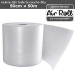 Lot de 20  rouleaux de film bulle d'air largeur 50 cm x longueur 50 mètres - gamme air'roll strandard