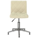 vidaXL Chaises pivotantes à manger lot de 2 crème velours