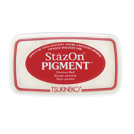 StazOn Tampon encreur pigmenté  rouge classique  9 6x5 5x2 2cm