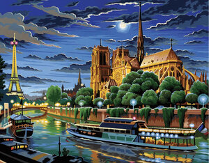 Tableau peinture au numéro Notre-Dame de Paris