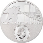 Pièce de monnaie en Platine 250 Dollars g 31.1 (1 oz) Millésime 2021 Real Heroes FIREFIGHTER