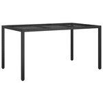 vidaXL Mobilier à dîner de jardin et coussins 5Pièces Noir Résine tressée