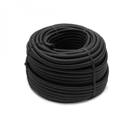 Bobine, rouleau de tendeur élastique - 50 mètres x 10 mm - Noir