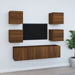 vidaXL Ensemble de meubles TV 6 Pièces Chêne marron Bois d'ingénierie