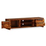 vidaXL Meuble TV Bois massif de Sesham 120 x 30 x 30 cm
