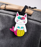 Étiquette pour bagage  - chat sirène