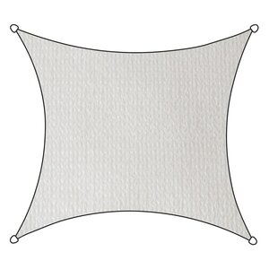 Livin'outdoor Tissu d'ombrage Iseo PEHD carré 3 6x3 6 m Blanc