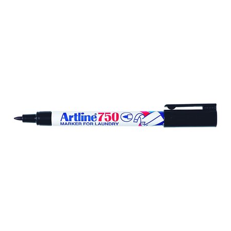 Marqueur '750' spécial 'textile' permanent indélébile pointe conique 0 7 mm noir x 12 artline