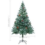 vidaXL Arbre de Noël artificiel avec pommes de pin 150 cm