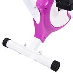 vidaXL Vélo d'appartement avec résistance à courroie Violet