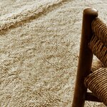 Tapis contemporain en laine beige chiné - 80 x 140 cm