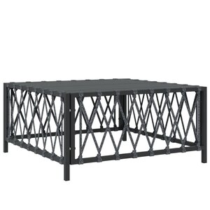 vidaXL Table de jardin anthracite 70x70x34 cm tissu tissé
