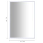 vidaXL Miroir Blanc 60x40 cm