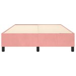 vidaXL Sommier à ressorts de lit Rose 140x200 cm Velours