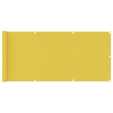 vidaXL Écran de balcon Jaune 75x300 cm PEHD