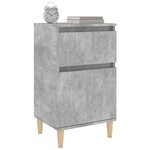 vidaXL Tables de chevet 2 Pièces gris béton 40x35x70 cm